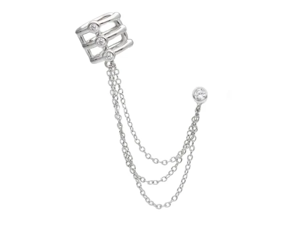 Σκουλαρίκι cuff από ασήμι 925