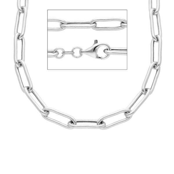 Κολιέ Paper clip από ασήμι 925