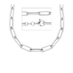 Κολιέ Paper clip από ασήμι 925